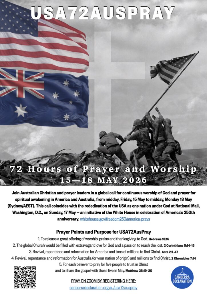USA72AusPray 2026 Poster